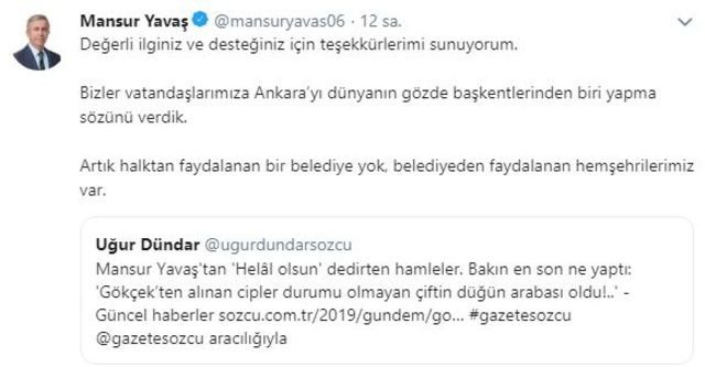 Ankara'da makam aracı halkın kullanımına sunuldu! Mansur Yavaş'tan açıklama geldi