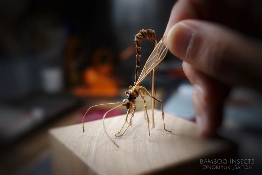 Bambudan Yapılmış ve İnanılmaz Derecede Detaylara Sahip Böcekler