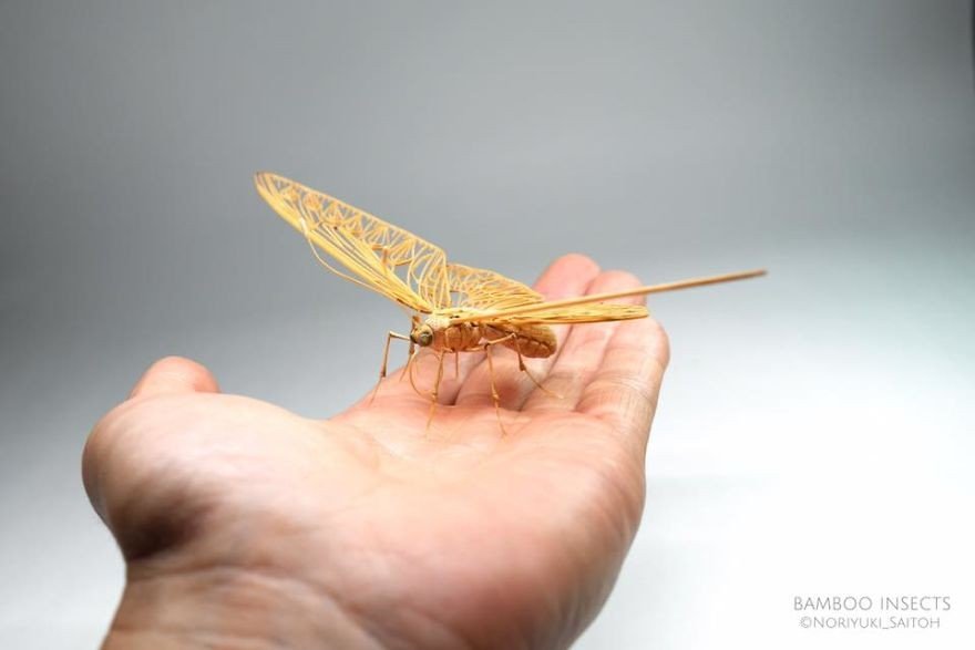 Bambudan Yapılmış ve İnanılmaz Derecede Detaylara Sahip Böcekler