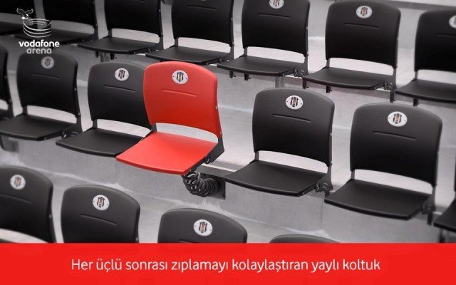Beşiktaş Vodafone Arena zıplama koltuğu