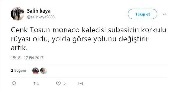 Beşiktaş'ın Monaco Galibiyetinde İki Gol Atan Cenk Tosun Sosyal Medyayı Salladı