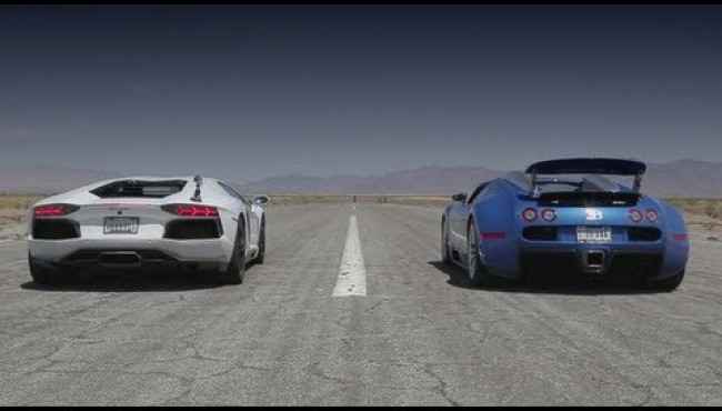 Bugatti Veyron vs Lamborghini Aventador vs Lexus LFA vs McLaren MP4-12C Drag Yarışı