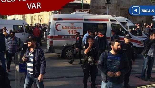 Bursa Ulu Cami yakınında bombalı saldırı anı Videosu