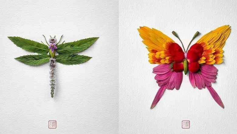 Çiçeklerden Yapılmış Muhteşem 9 Böcek Görseli