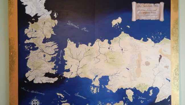 Çizimi Tam 120 Saat Süren Game of Thrones Haritası