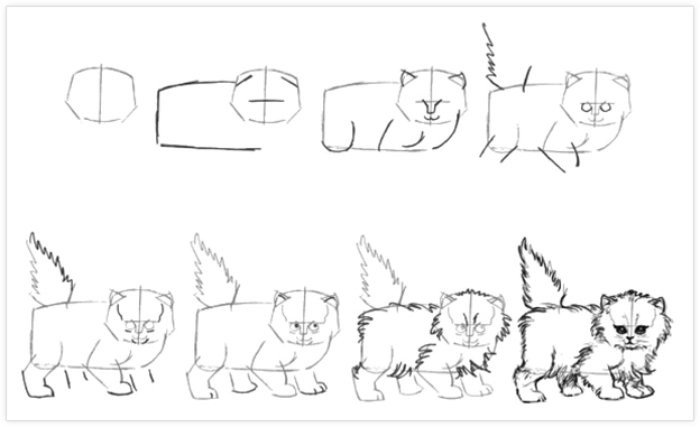 Pratik Kedi Nasıl Çizilir