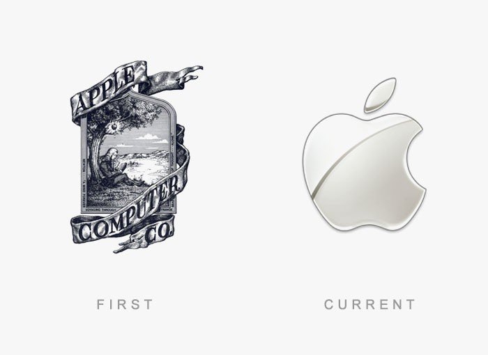 Apple Logosu eski ve yeni logosu