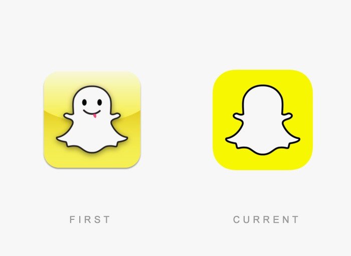 Snapchat eski ve yeni logosu