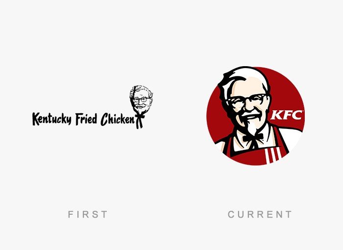 Kentucky Fried Chicken eski ve yeni logosu