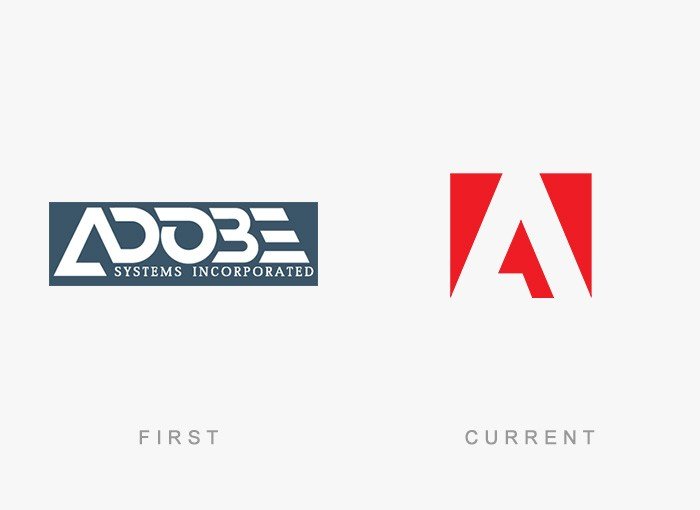 Adobe Systems eski ve yeni logosu