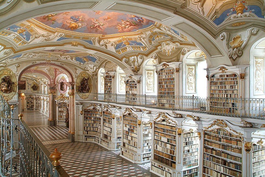 The Admont Kütüphanesi, Admont, Avusturya