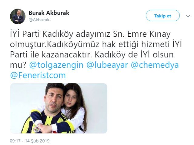 Emre Kınay, İstanbul Kadıköy İYİ Parti Belediye Başkan Adayı Oldu