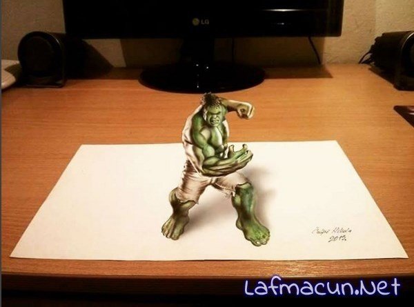 3D Hulk Çizimi