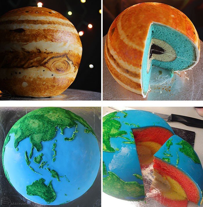 Jüpiter ve Dünya Yapısal Katmanlı Pastalar
