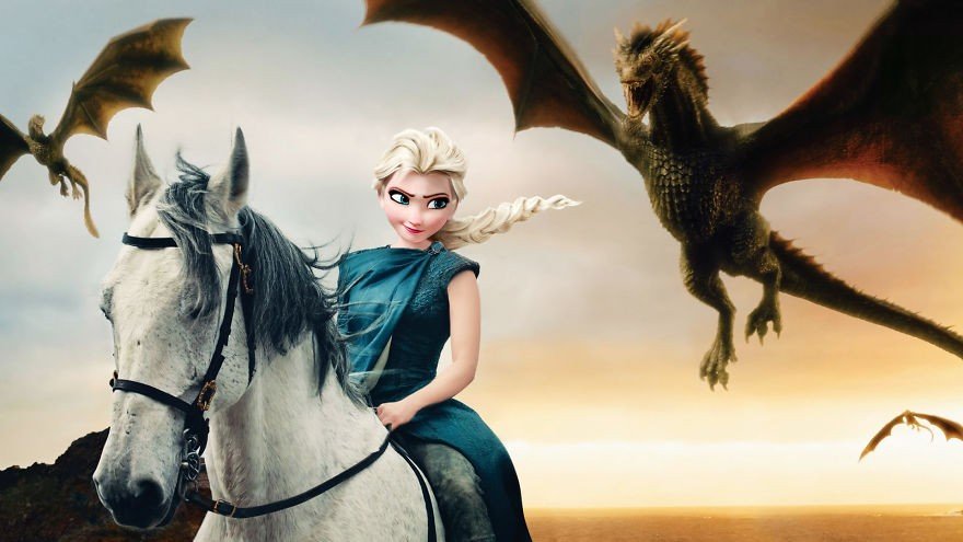 Daenerys Targaryen yerine Elsa (Emilia Clarke)