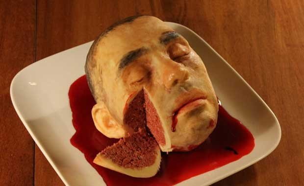 İnsan Kafası Desenli Pasta