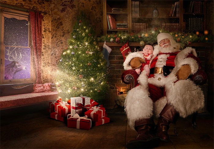 Hastanede Yatan Çocuklar İçin Yapılmış Sinirli Noel Photoshopları