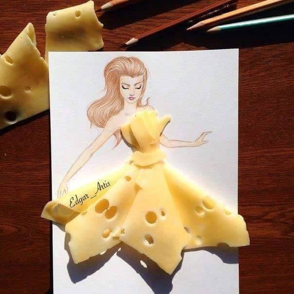 Peynirden Yapılmış Elbise