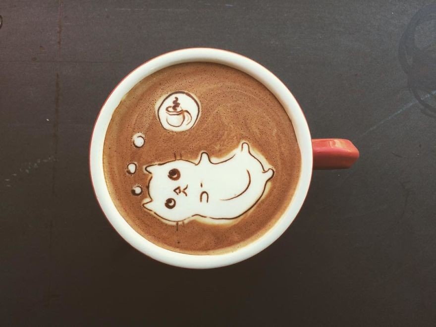 hayvan motifli latte