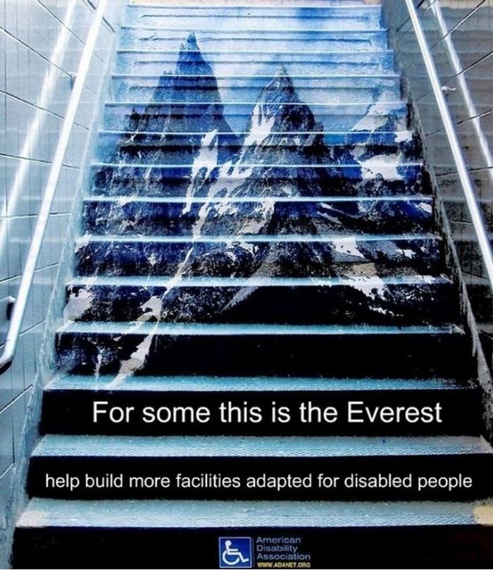 Bazıları için bu Everest Dağı. Engelliler için daha fazla kolaylığa ihtiyaç var.