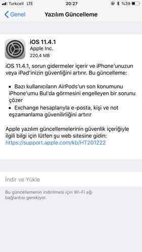 iOS 11.4.1 güncellemesi yayınlandı!