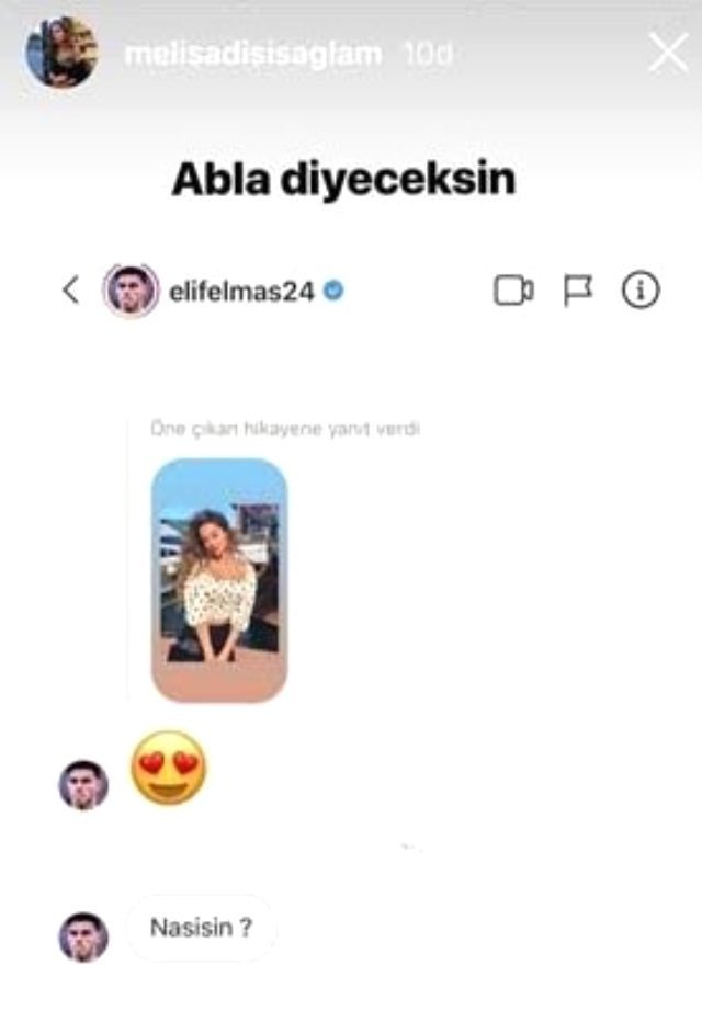 Melisa Dişisağlam, Eljif Elmas'ı sosyal medyada ifşa etti