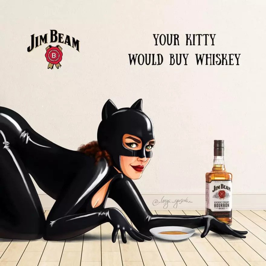 Kedi Kadın - Viski reklamı