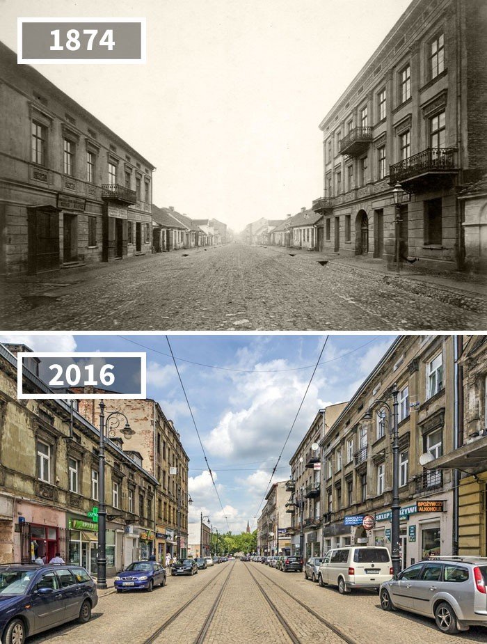 Nowomiejska Caddesi, Łódź, Polonya, 1874 - 2016