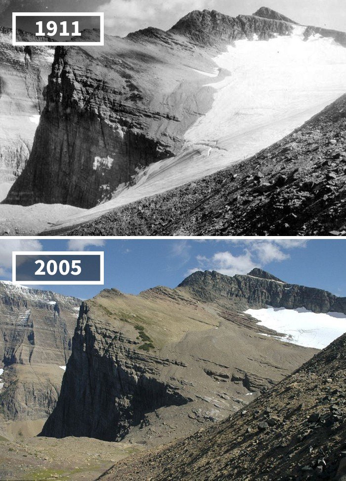 Chaney Glacier, ABD, 1911 - 2005