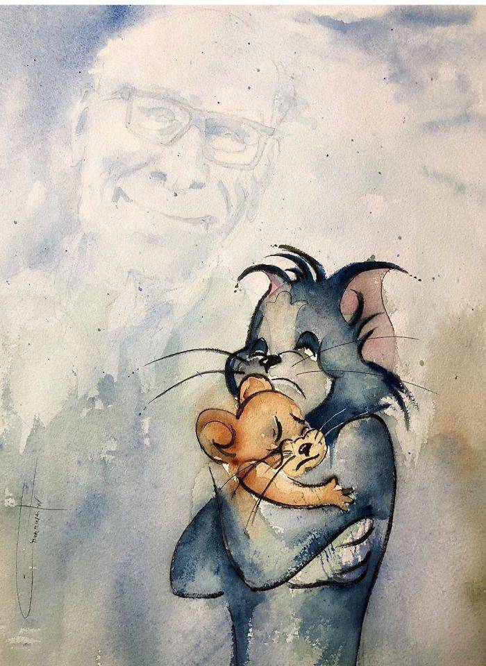 Tom ve Jerry'nin yaratıcısı Gene Deitch anısına yapılmış 25 illustrasyon