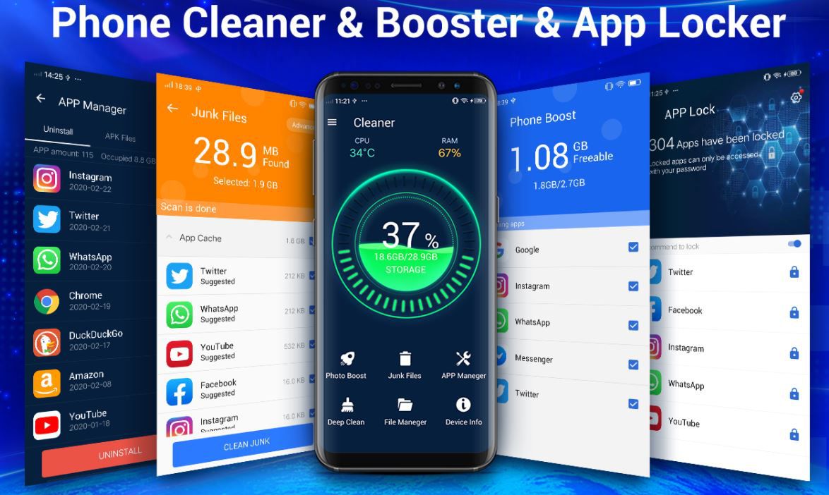 Telefon Cleaner (Booster & App Locker)