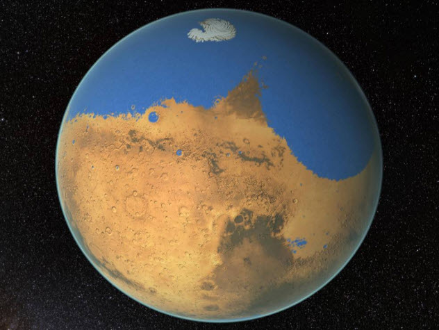 Mars'ta Kuzey Buz Denizi'nden Daha Çok Su Vardı