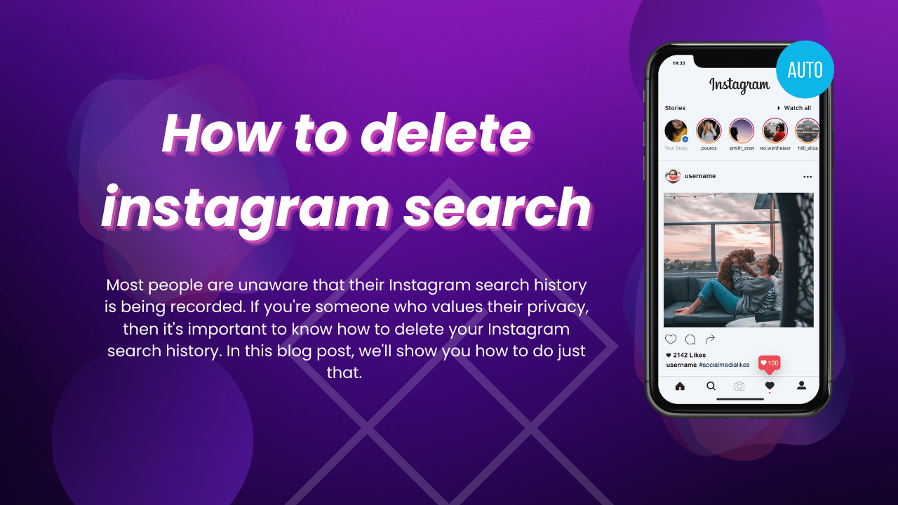 How to delete instagram search
