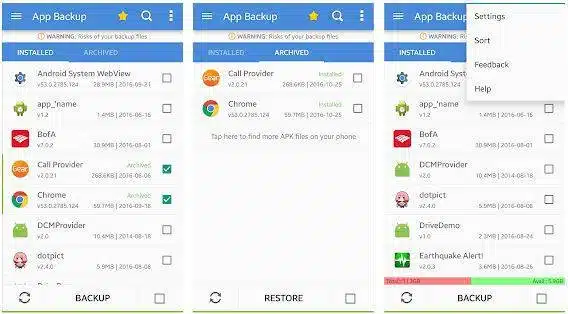 App Backup and Restore – En kolay yedekleme programı
