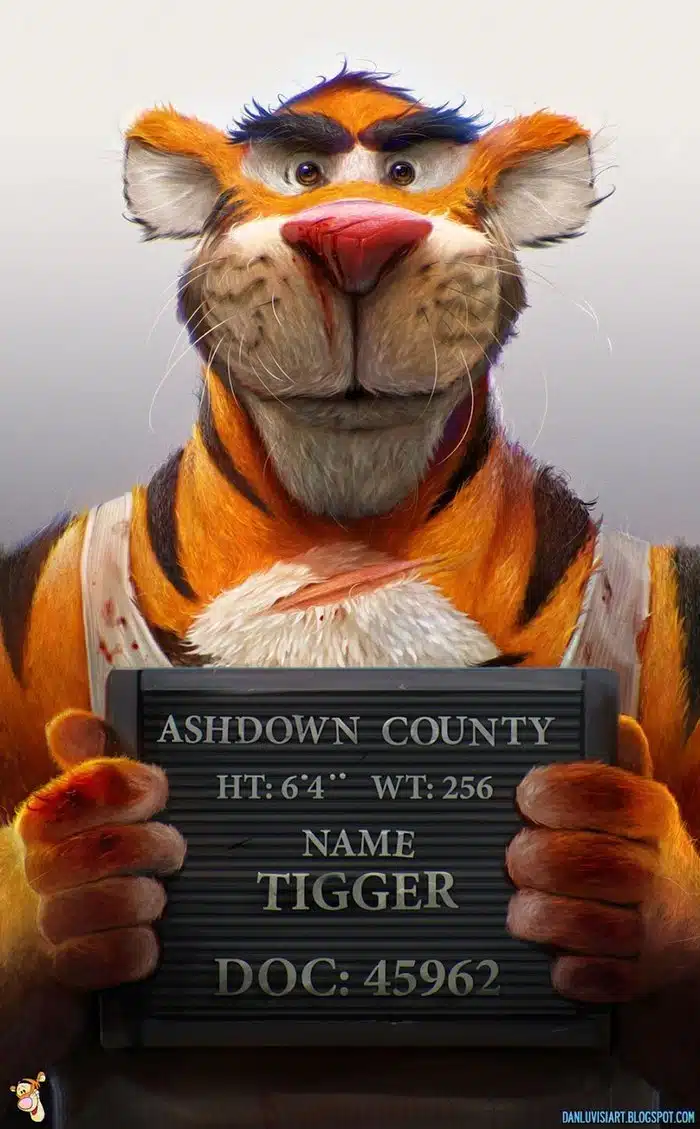 En Sevilen Çizgi Film Karakterlerinin Şeytani Görünümlü Halleri 20 Tigger