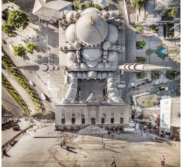 İstanbul’un Çeşitli Yerlerinin Düzleştirilerek Çekişmiş Harika 12 Fotoğraf 2 İstanbul Yeni Camii