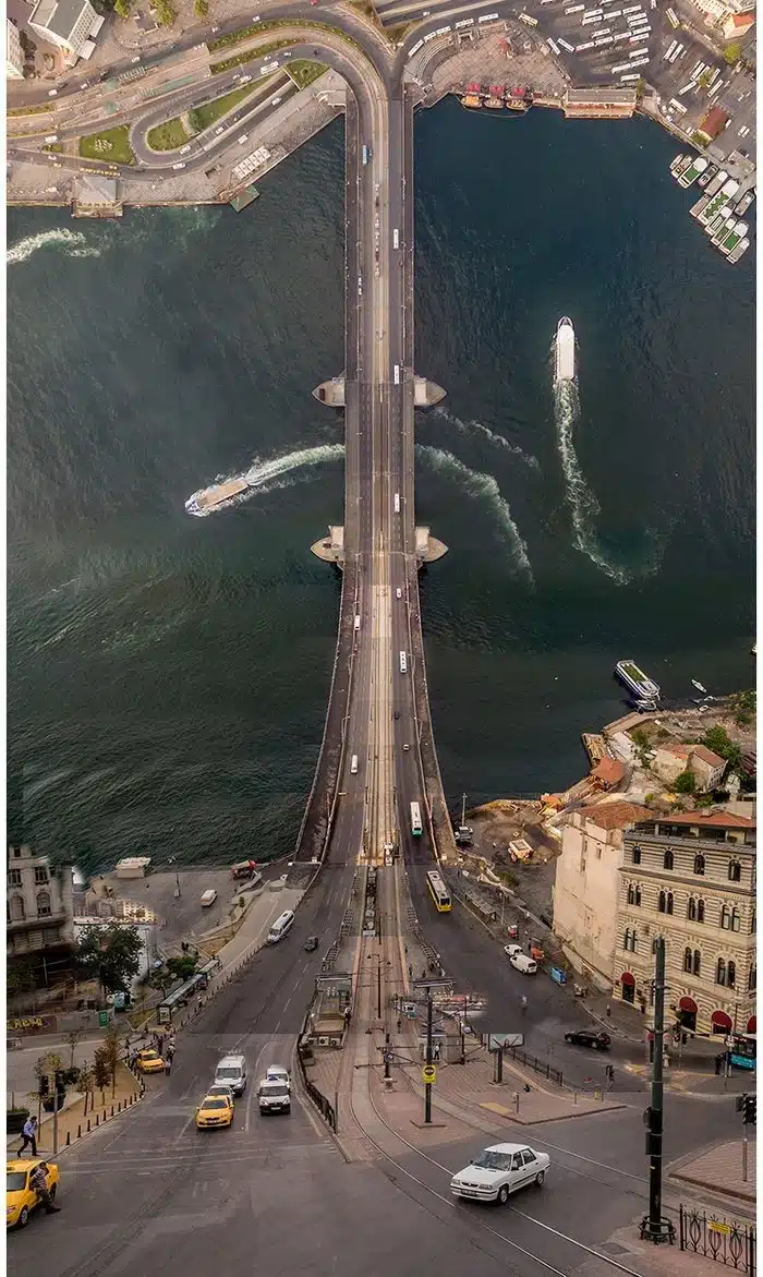 İstanbul’un Çeşitli Yerlerinin Düzleştirilerek Çekişmiş Harika 12 Fotoğraf 10 İstanbul Galata Köprüsü