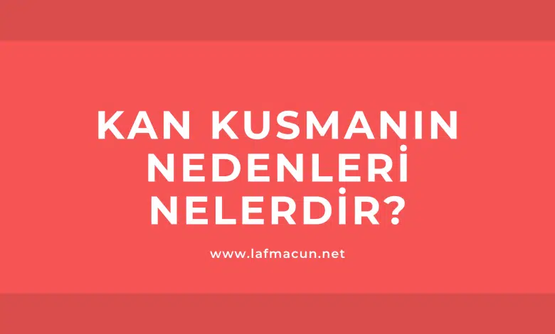 Kan Kusmanın Nedenleri Nelerdir? 1 Kan Kusmanın Nedenleri Nelerdir?
