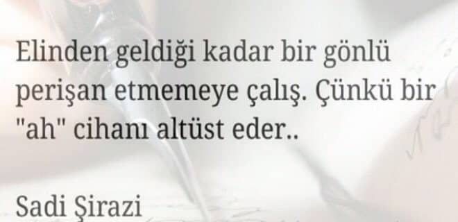 Resimli Sadi Şirazi Sözleri