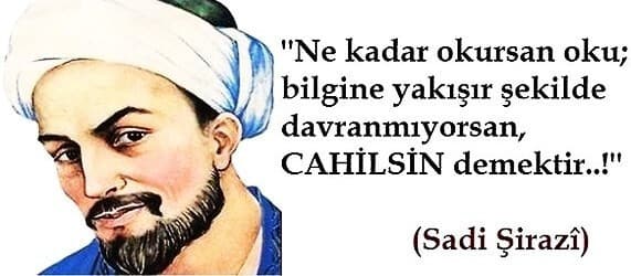 Resimli Sadi Şirazi Sözleri