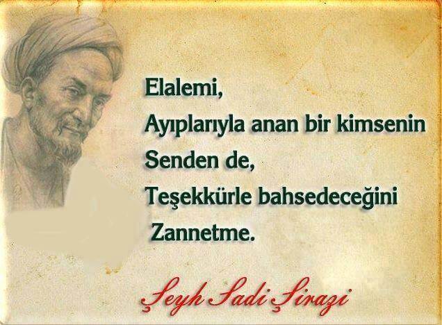 Resimli Sadi Şirazi Sözleri