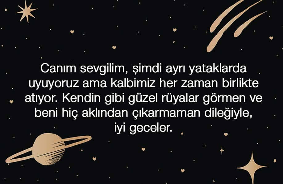 eşime iyi geceler mesajları