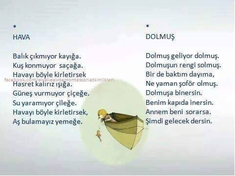 çocuklar için tekerlemeler