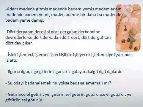 çocuklar için tekerlemeler