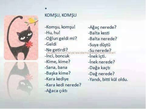 çocuklar için tekerlemeler