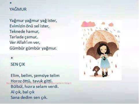 çocuklar için tekerlemeler