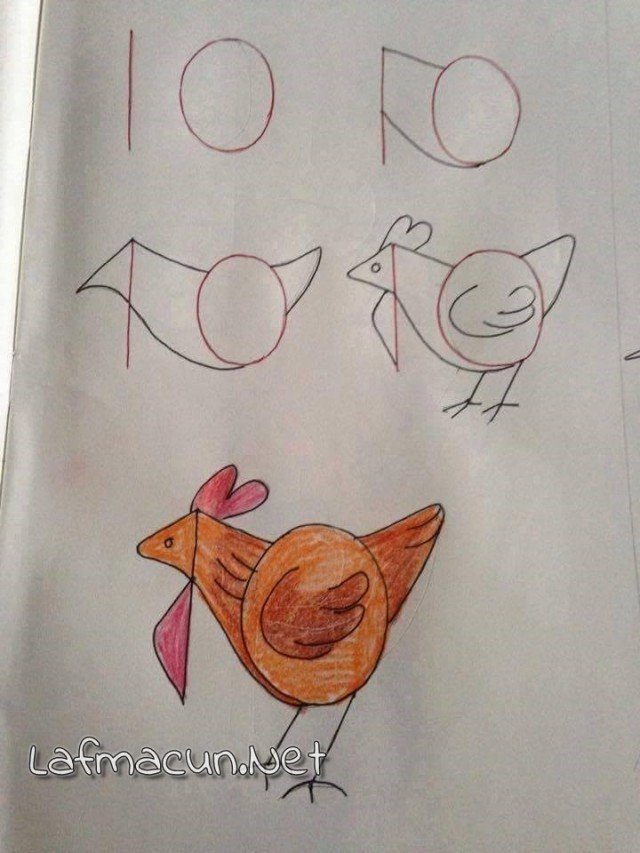 10 dan Tavuk Çizmek