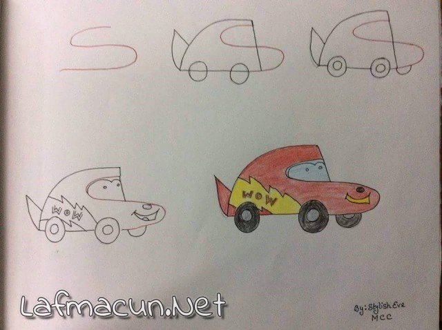 S den Şimşek Mcqueen Çizmek