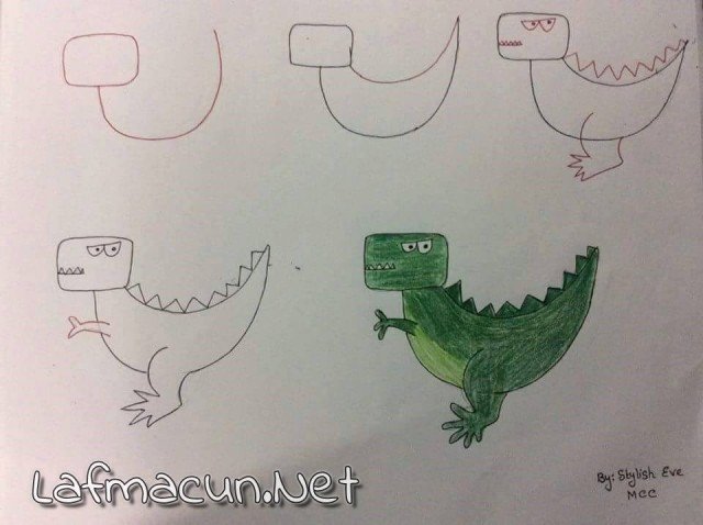 Dinozor Çizmeyi Öğrenmek