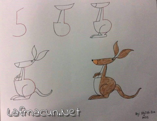5 den Kanguru Çizmek